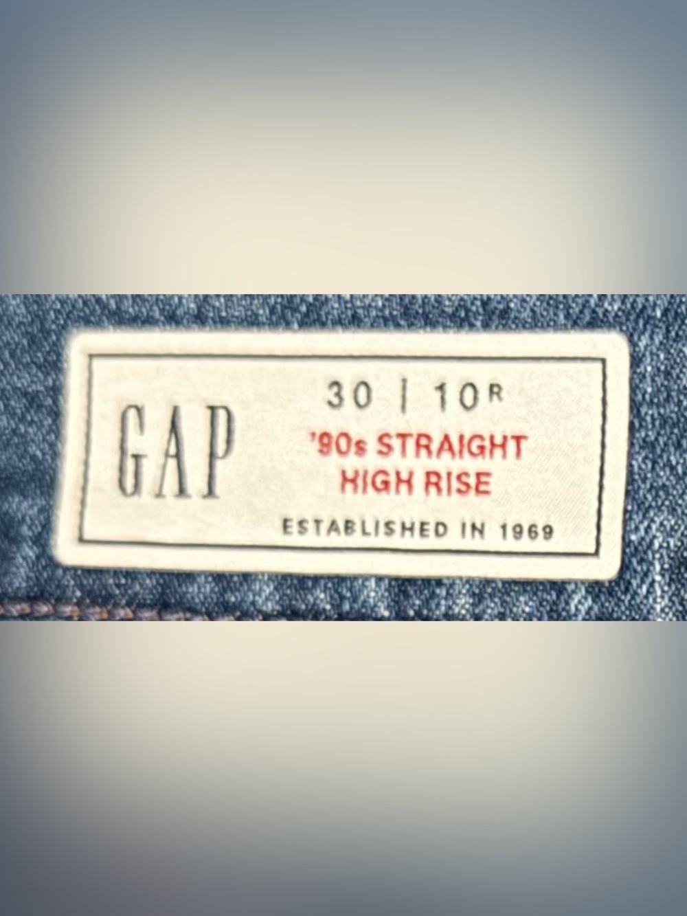 GAP 90’s Straight High Rise  Sz 10 - Picture 2 of 5